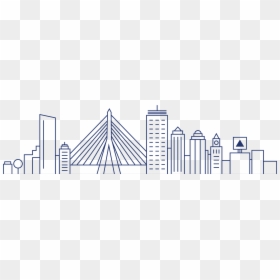 Boston Skyline Png - Boston City Skyline Drawing, Transparent Png - nyc skyline outline png