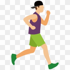 Vector Purple Running Man - Vector Graphics, HD Png Download - running person png