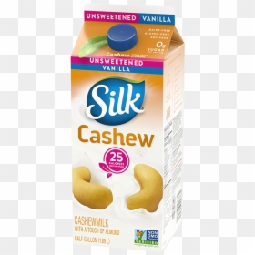 Silk Unsweetened Vanilla Cashewmilk - Unsweetened Vanilla Cashew Milk, HD Png Download - cashews png