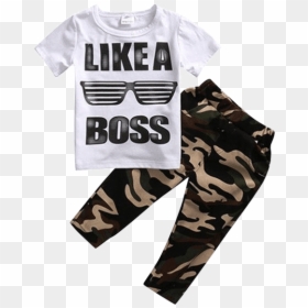 Petite Bello Clothing Set 1-2t Like A Boss Camouflage - T Shirt Kid Boy The Boss, HD Png Download - like a boss png