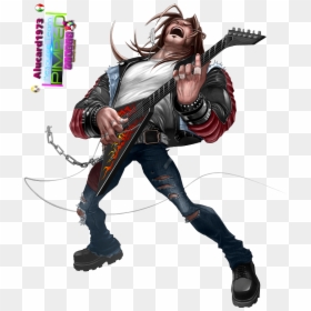 [character] Axel Steel Guitar Hero - Rock And Roll Bard, HD Png Download - guitar hero png