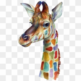 Watercolor Giraffe Plus Iphone 4s Png Download Free - Clipart Giraffe, Transparent Png - iphone 4s png