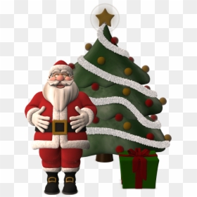 Santa Claus Christmas Tree - Merry Christmas From Your Realtor, HD Png Download - christmas tree transparent png