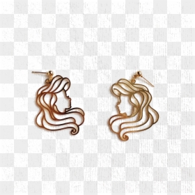 Earrings, HD Png Download - gold outline png