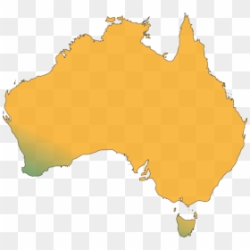 Australia Map Clipart, HD Png Download - gold outline png