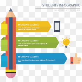 Infographic Pen Vector Student Education Icon Clipart - Infografias Sobre Los Estudiantes, HD Png Download - infographic png