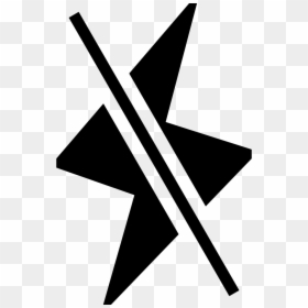 Transparent Flash Icon Png - Flash Off Icon Png, Png Download - triangle icon png