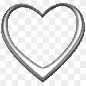 Silver Heart Png - Silver Heart Clipart Free, Transparent Png - black heart outline png
