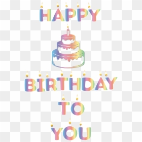 Happy Birthday Cake Diagram, HD Png Download - happy birthday 3d png
