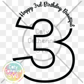 3 Three Years Old Birthday Happy Birthday Beautiful, HD Png Download - happy birthday 3d png