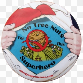 Nutzilla Tree Nut Allergy Boy Button By Food Allergy - Badge, HD Png Download - nut button png