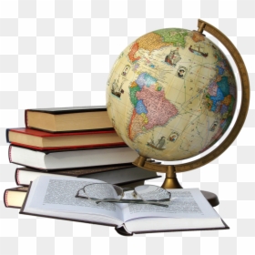 Invento La Maquina Tabuladora - Globe And Books Clipart, HD Png Download - mapamundi png