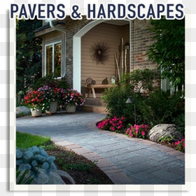 Pavers &amp - Hardscapes - Diy Front Walkway Landscaping Ideas, HD Png Download - backyard png