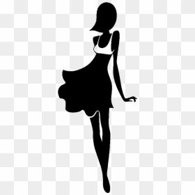 Silhouette Sticker Wall Decal Logo - Woman Dress Logo Png, Transparent Png - woman in dress silhouette png