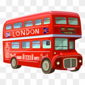 #autobus #bus - Double Decker Bus Cartoon, HD Png Download - autobus png