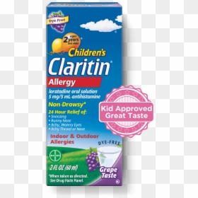 Front View Of Children’s Claritin® Syrup 24-hour Package, - Claritin For Babies, HD Png Download - kid crying png