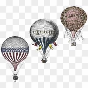 Clip Art Antique Race Design By - Old Hot Air Balloon Designs, HD Png Download - balon png