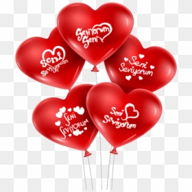 Gebze Balon Baskili Kalpli Balon Sevgiliye Ozel Balon - Heart Shape, HD Png Download - balon png