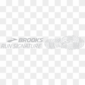 Run Signature Logo - Brooks Running Logo White, HD Png Download - brooks logo png