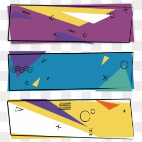 Transparent Rectangular Prism Clipart - Banner Geometric Png, Png Download - tricolor png