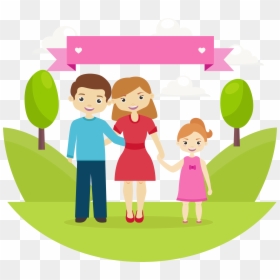 Happy Family Cartoon - Happy Family Of Three Cartoon, HD Png Download - happy family images png