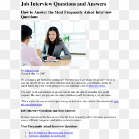 Brochure, HD Png Download - job interview png