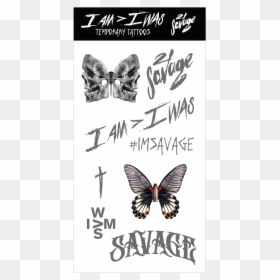 Am I Was Tattoo 21 Savage, HD Png Download - 21 savage knife tattoo png
