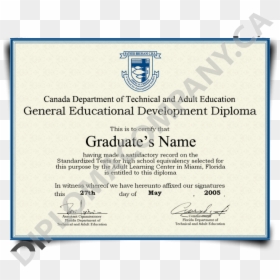 Fake Canada Ged Diploma, HD Png Download - fake signature png