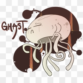 Ghast - Minecraft Fan Art Ghast, HD Png Download - ghast png