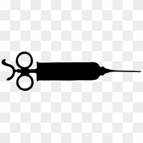 Hypodermic Needle Syringe Injection Silhouette Computer - Silhouette Of A Syringe, HD Png Download - injection png