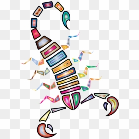 Colorful Abstract Tribal Scorpion Clip Arts - Scorpion Color Png, Transparent Png - colorful abstract png