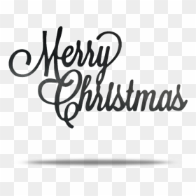 Merry Christmas Metal Wall Art - Merry Christmas Png Black, Transparent Png - png full