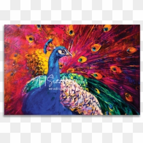 Abstract Colorful Peacock Painting, HD Png Download - colorful abstract png