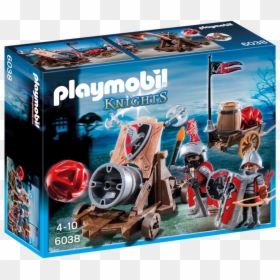 Playmobil Hawk Knight"s With Battle Cannon - 6038 Playmobil, HD Png Download - cannon ball png