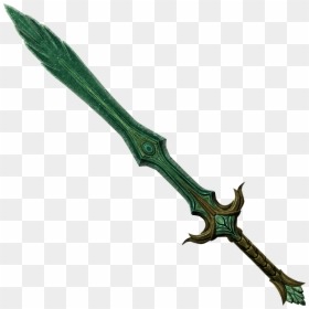 Skyrim Glass Sword Of Sapphire, HD Png Download - lucky block png