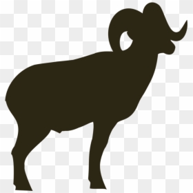 Horn Clipart Mountain Goat - Bighorn Sheep Silhouette Png, Transparent Png - ram horns png