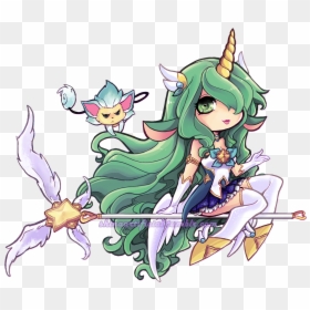 Chibi Star Guardian Soraka By Shinaa Hd Wallpaper Background, HD Png Download - soraka png