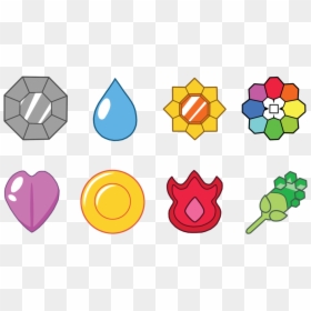 Transparent Kanto Badges Png - Pokemon Gym Badges Png, Png Download - kanto badges png