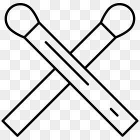 Matchstick Cross - Pencil And Paint Brush Clip Art, HD Png Download - match stick png