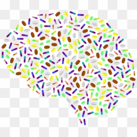 Line,brain,human Brain - Brain Pills Transparent, HD Png Download - human brain clipart png