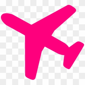 Pink Clip Art At - Airplane Clipart Pink, HD Png Download - airplane icon vector png