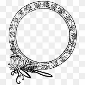 Circle, Decorative, Flower, Frame - Round Border Clipart, HD Png Download - round flower border png