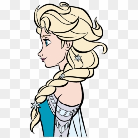Drawing Elsa Side View, HD Png Download - side face png