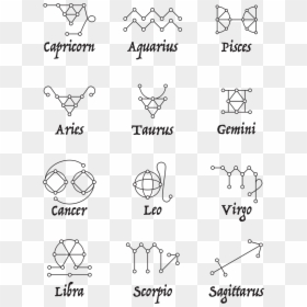 Line Art Zodiac Signs Clip Arts - Zodiac Signs Line Art, HD Png Download - astrology images png