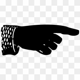 Victorian Pointing Hand Clip Arts - Pointing Hand Black Vector Transparent, HD Png Download - pointing hand clip art png