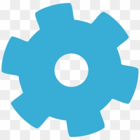 Blue Gear Icon Clipart, HD Png Download - wheel vector png