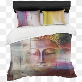 Buddha Face Bedding Set - Bed Sheet, HD Png Download - buddha face png