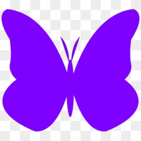 Purple - Purple Butterfly Clipart, HD Png Download - butterfly cartoon png