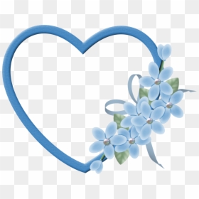 Picture Frame Heart Download - Blue Heart Frame Png, Transparent Png - heart photo frame png