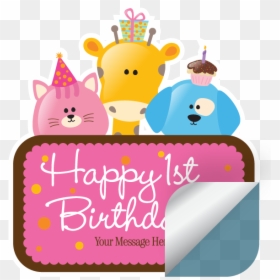 Impressão De Etiquetas Adesivas Rotulo Adesivo - Happy 1st Birthday Writing, HD Png Download - happy 1st birthday text png